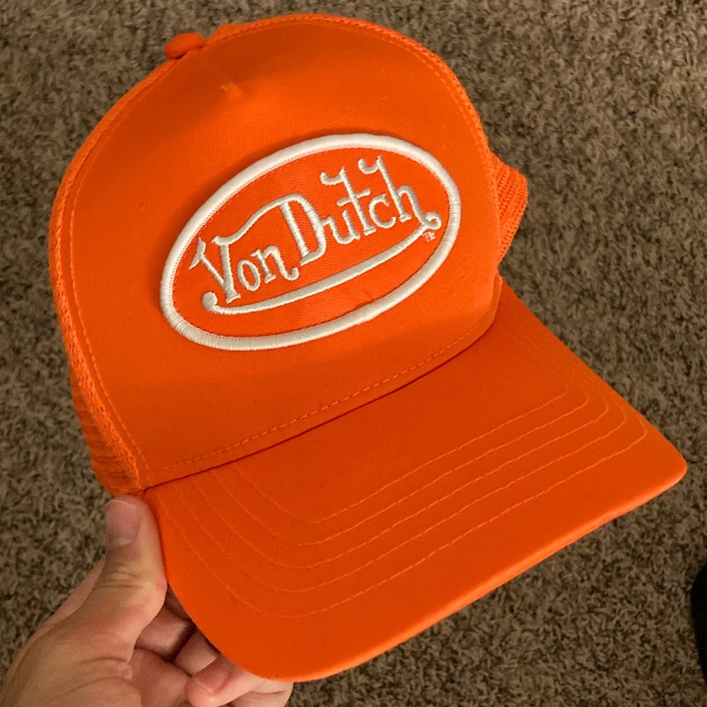Von Dutch Orange Trucker Hat